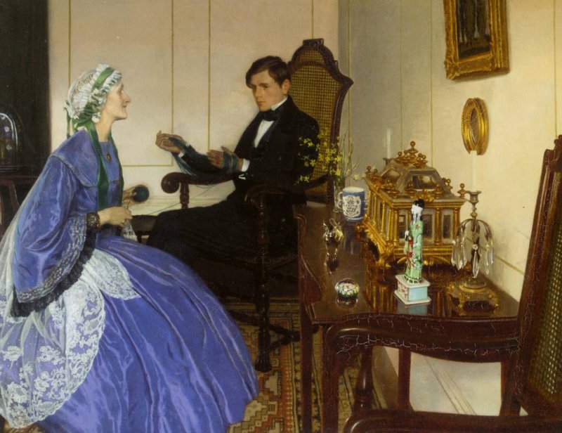 Taylor Leonard Campbell The Blue Dress Ca. 1922 canvas print