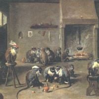 Tenier David The Younger Monkeys In A Kitchen