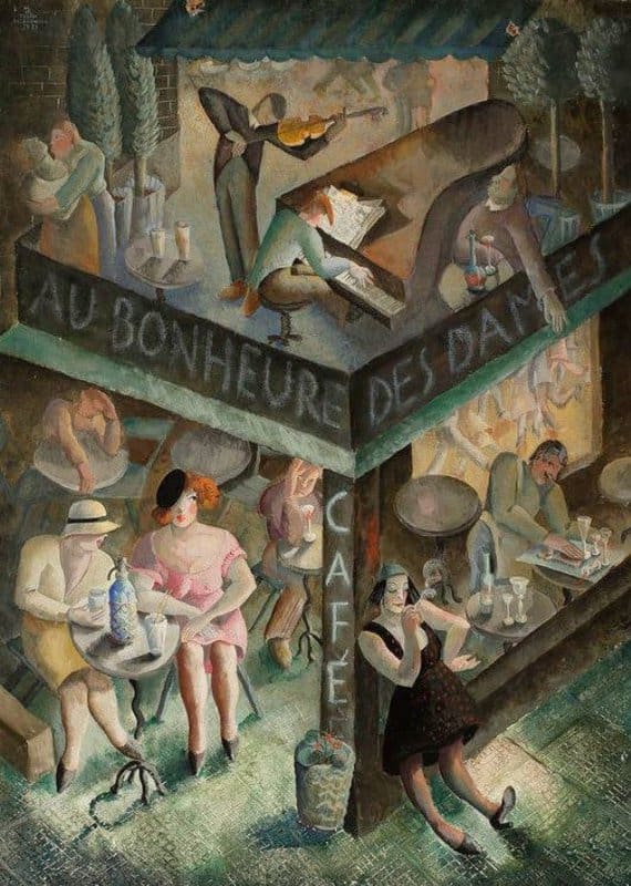 Tableaux sur toile, reproduction de Teresa Roszkowska Cafe 1931