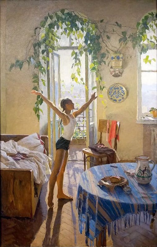 Tableaux sur toile, reproduction de Tetyana Yablonska Morning 1954