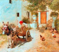 Thangue Henry Herbert La A Farmyard Scene 1905 canvas print
