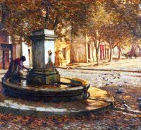 Thangue Henry Herbert La A Provencal Fountain canvas print