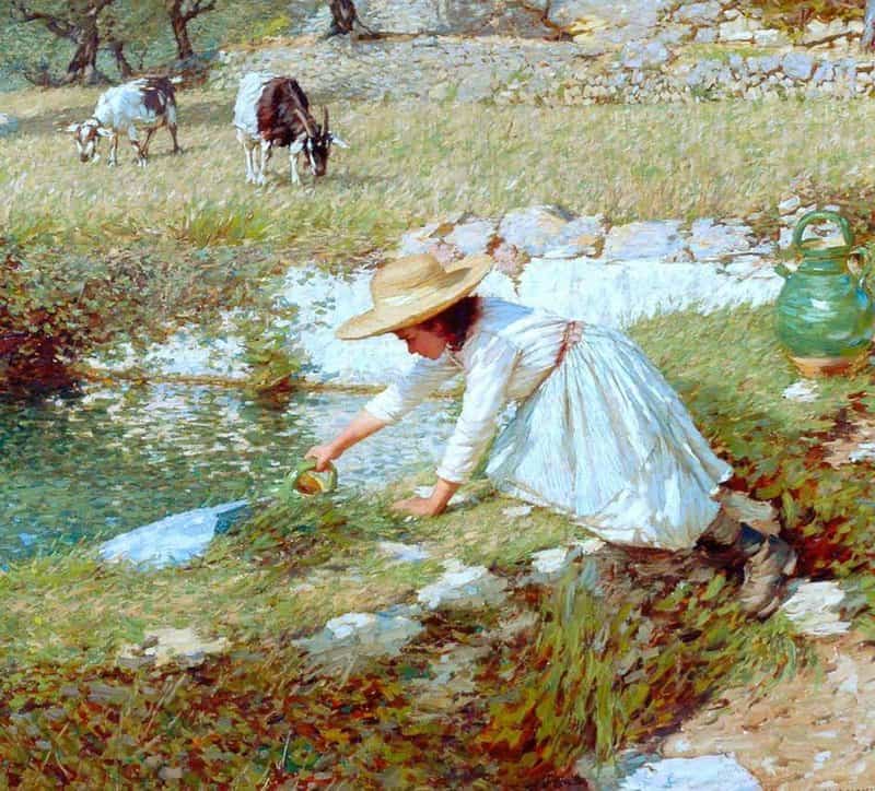 Thangue Henry Herbert La A Provencal Stream Ca. 1903 canvas print
