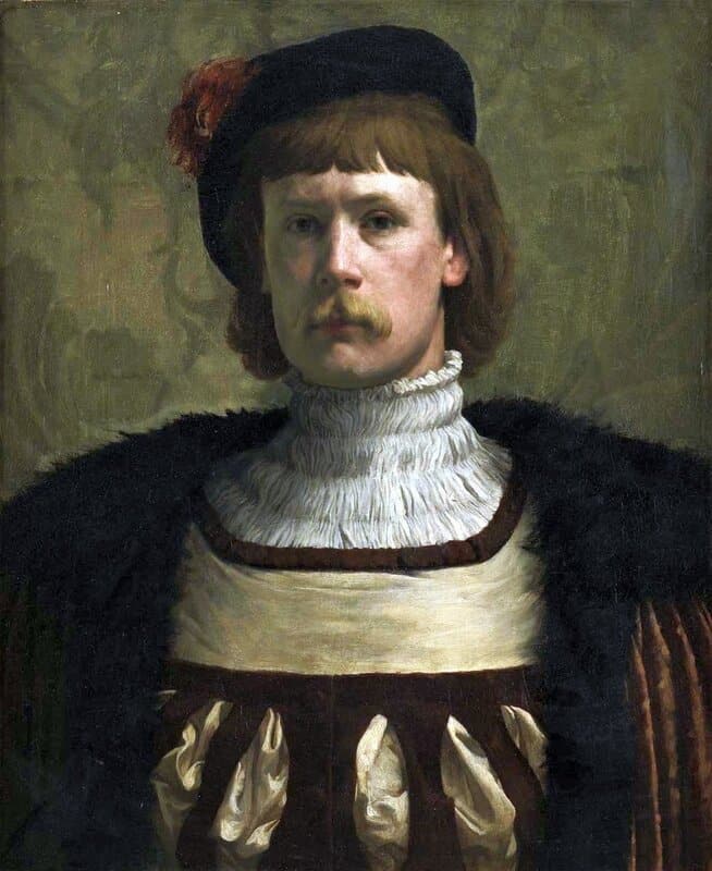 Thangue Henry Herbert La An English Noble   1510 Exhibited 1879 canvas print