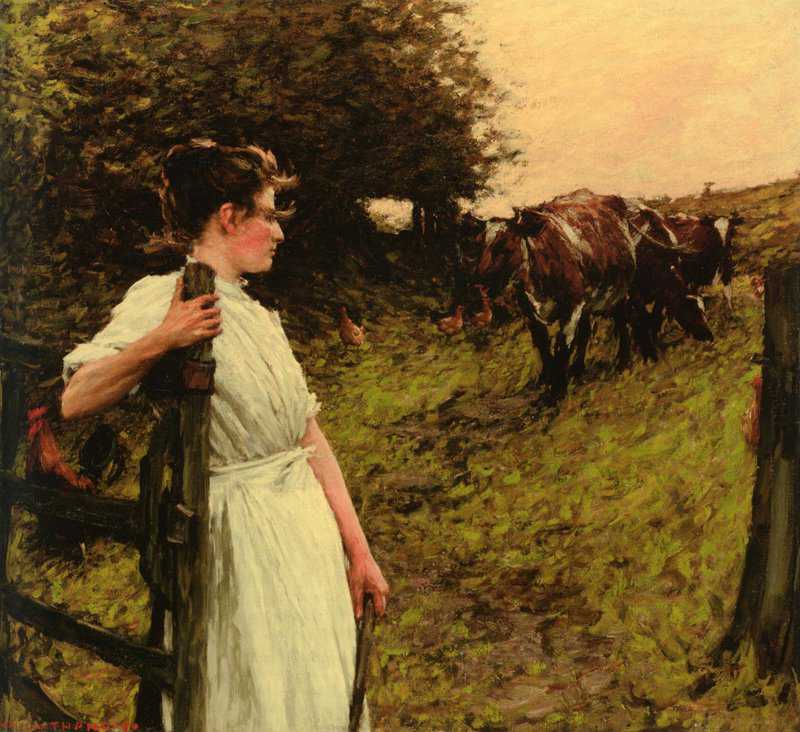 Thangue Henry Herbert La Back From The Common Heyshott West Sussex canvas print