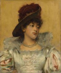 Thangue Henry Herbert La Portrait Of A Lady Traditionally Identified As Gabrielle Rejane canvas print
