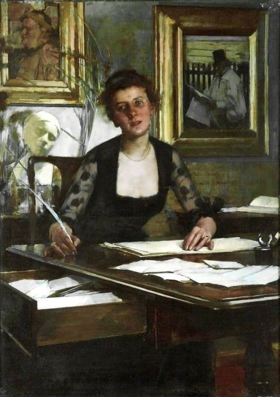 Thangue Henry Herbert La Portrait Of The Artist S Wife canvas print