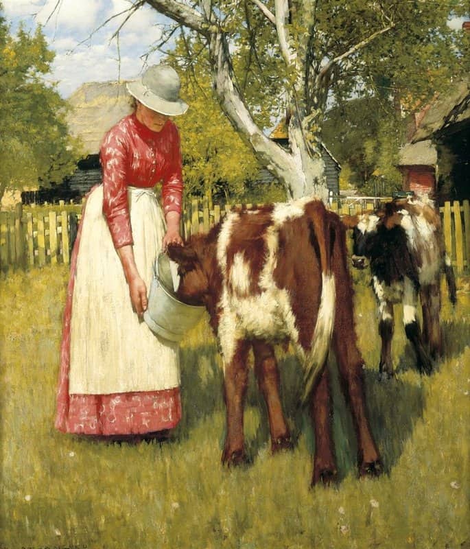 Thangue Henry Herbert La The First Meal Ca. 1894 canvas print