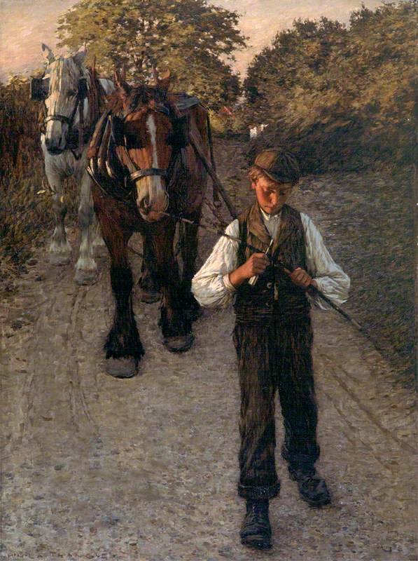 Thangue Henry Herbert La The Plough Boy Ca. 1900 canvas print