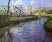 Thaulow Frits A French River Landscape