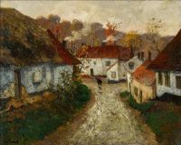 Thaulow Frits Ein französisches Dorf Ca. 1894 98 Leinwanddruck
