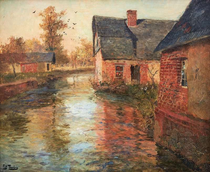 Thaulow Frits A River Passing Arques La Bataille Ca. 1895 canvas print