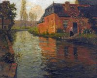Thaulow Frits A View Of The River La Varenne 1894