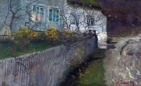 Thaulow Frits By An Old Vicarage 1889 canvas print