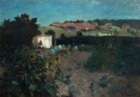 Thaulow Frits Evening Landscape At Pas De Calais 1894