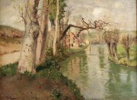 Thaulow Frits From Dieppe France With The River Arques