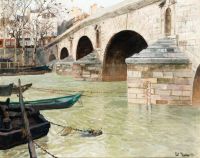 Thaulow Frits Le Pont Marie in Paris 1893 Leinwanddruck