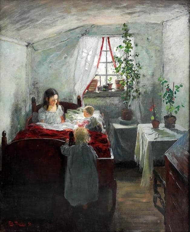 Thaulow Frits Morgen Interior Fra En Fiskerstue 1890 canvas print