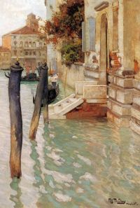 لوحة قماشية Thaulow Frits On The Grand Canal Venice 1885