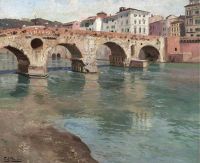 Thaulow Frits Ponte Pietra Verona Leinwanddruck