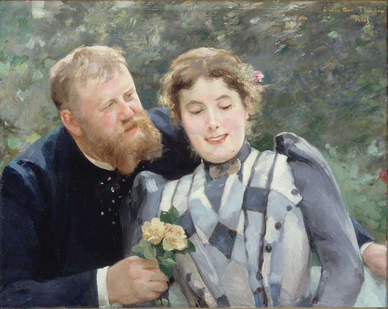 Thaulow Frits Portrait De Thaulow Et Sa Femme 1890 canvas print