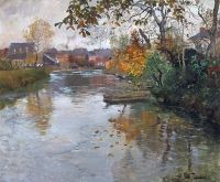 Thaulow Frits River Landscape 1896