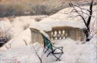 Thaulow Frits Snow Landscape 1886 canvas print
