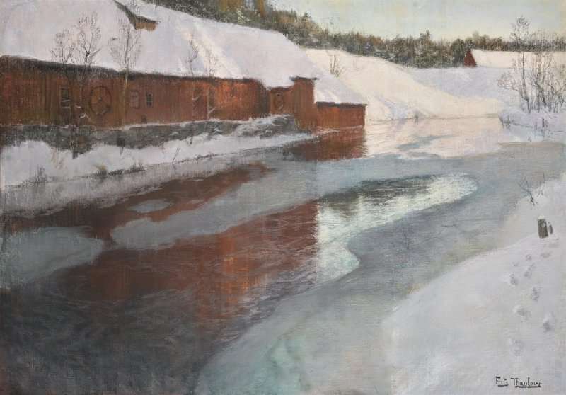 Thaulow Frits The Lysaker River In Winter Ca. 1891 92 canvas print