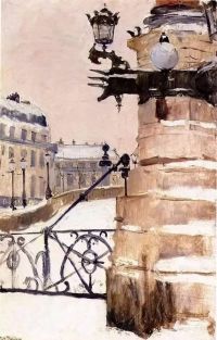 Thaulow Frits Vinter In Paris Leinwanddruck