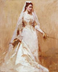 Thayer Abbott Handerson A Bride Ca. 1895 canvas print
