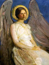 Thayer Abbott Handerson Seated Angel 1899 Retouched 1921 canvas print