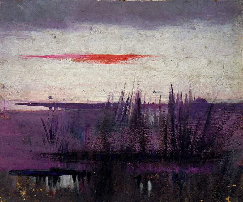 Thayer Abbott Handerson The Sky Simulated By White Flamingoes Ca. 1905 09 canvas print