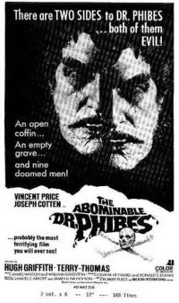Abominable Dr.phibes 2 영화 포스터 캔버스 프린트