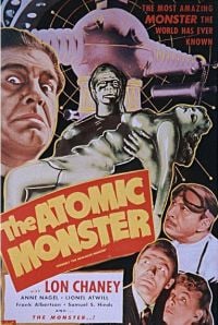 El póster de la película El monstruo atómico