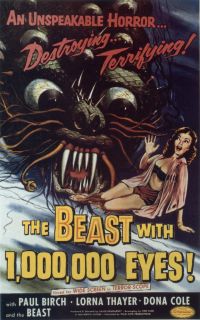 The Beast With 1000000 Eyes 영화 포스터 캔버스 프린트
