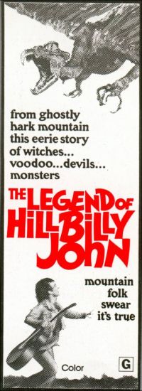 Stampa su tela The Legend Of Hillbilly John 2 Movie Poster