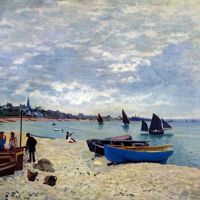 The Beach At Sainte Adresse 2 By Monet
