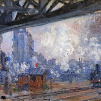 Het Gare Saint-Lazare door Monet