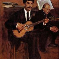 The Guitarist Pagans And Monsieur Degas By Manet