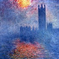 Het parlement in Londen door Monet