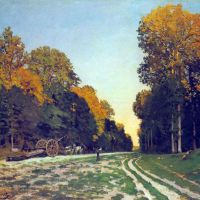 The Road From Chailly To Fontainebleau By Monet