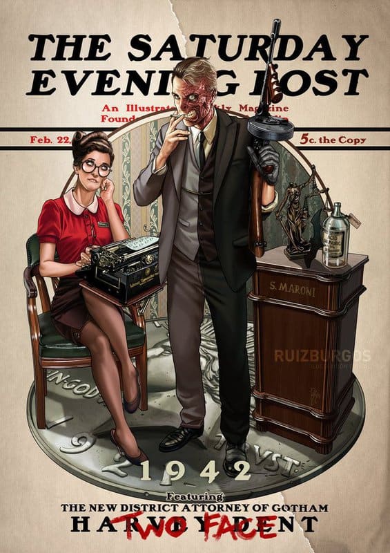 The Saturday Evening Post - Two Face canvas print