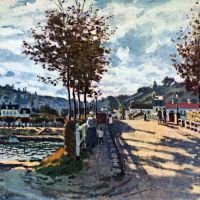 The Seine At Bougival By Monet