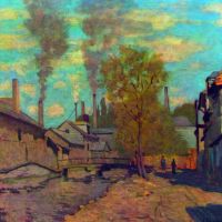 De stroom van Robec door Claude Monet