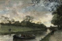 Tholen Willem Bastiaan A Barge On The Kanaal At Scheveningen 1896 canvas print