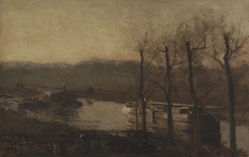 Tholen Willem Bastiaan Barges On Het Kanaal The Hague canvas print