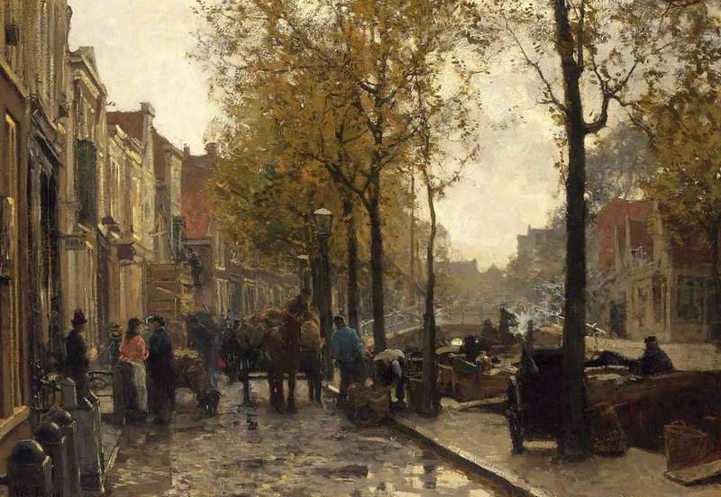 Tholen Willem Bastiaan Gezicht Op De Nieuwe Haven Den Haag Ca. 1888 canvas print