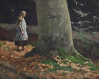 Tholen Willem Bastiaan The Daughter Of Painter Arntzenius Peronne In A Forest Ca. 1890 canvas print