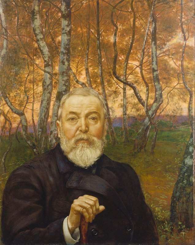 Thoma Hans Self Portrait In A Birch Grove 1899 canvas print
