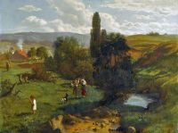 Thoma Hans Spring Pasture Near Bernau In The Black Forest 1867 canvas print